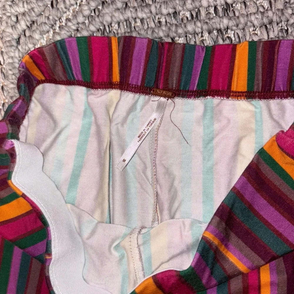 Free People Multicolor Striped Flare Pants MEDIUM summer weight stretch - Picture 2 of 3